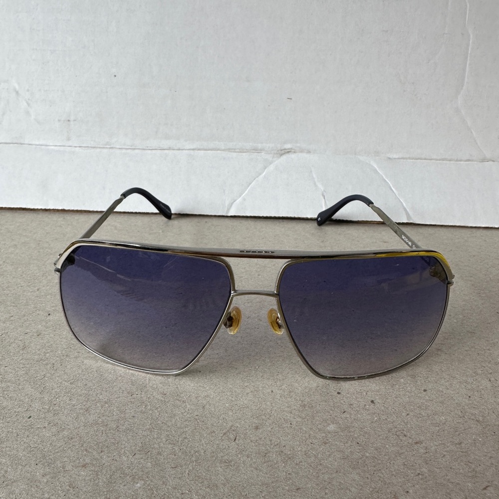 OLIVER PEOPLES Connolly Silver with Blue Lens Aviator Sunglasses
